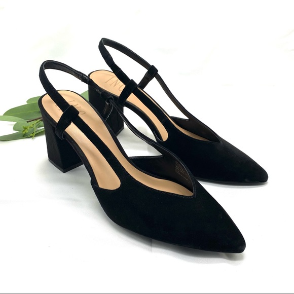 INC Brelina Suede Leather Slingback Heels size 7.5 - Picture 9 of 12